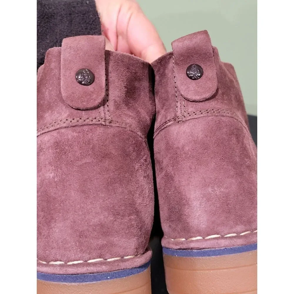 HUSH PUPPIES BROWN SUEDE LEATHER CYRA CATELYN ANKLE CHUKKA BOOTS SHOES size 9.5